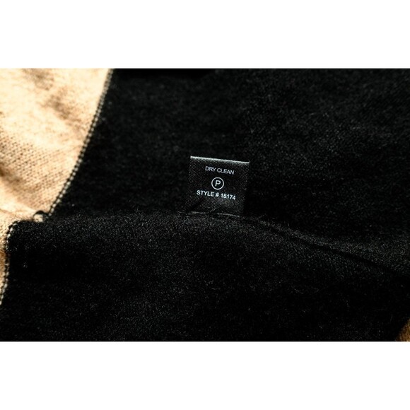 360 Cashmere open cardigan XS tan black stripe hooded hoodie - Picture 5 of 7